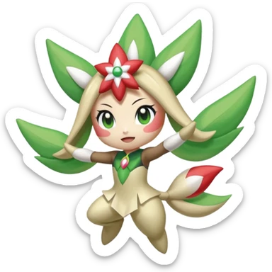 Virizion-Meloetta-Shaymin-Jirachi-fusion sticker