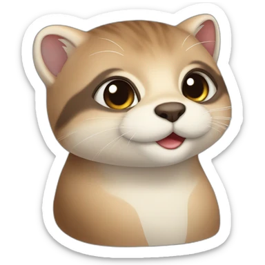 Chaton loutre sticker