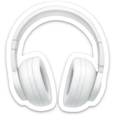 white headphones with white bows sticker