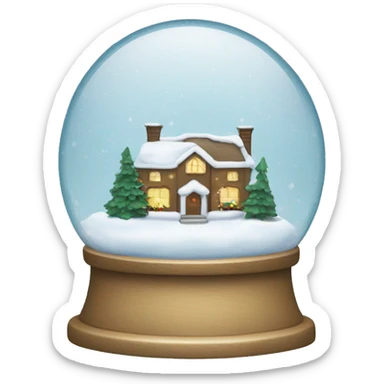 snowglobe christmas sticker