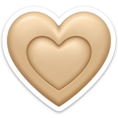 Coração bege sticker