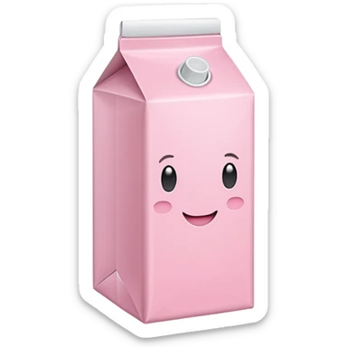Pink milk carton sticker