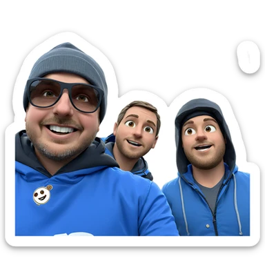 boys enjoying the outdoors sticker