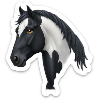 Friesian horse sticker