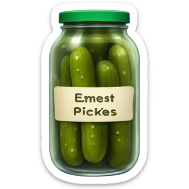 Jar of pickles sticker