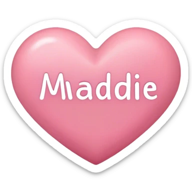 Heart with the name Maddie in the middle  sticker
