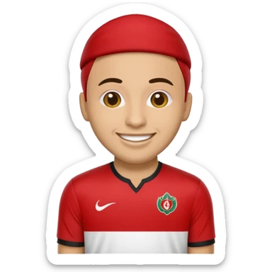 Create me an emoji that wears wydad shirt sticker