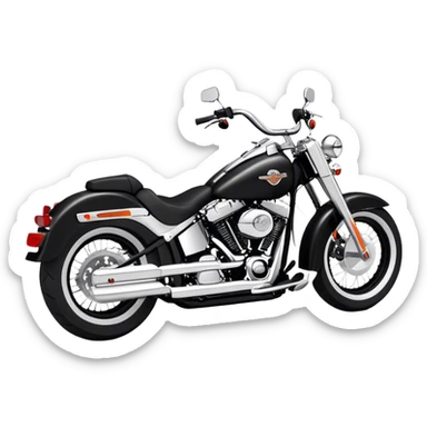 Harley-Davidson Cruiser - Harley-Davidson Softail (Model Year: 2021) (Iconic colour: Black) sticker