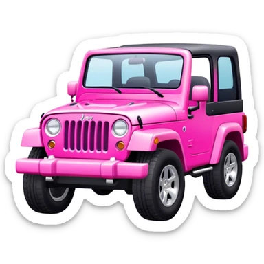 Pink girly modern jeep sticker