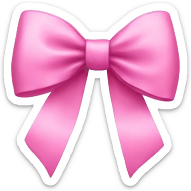 Pink bow sticker