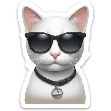 Cat with sunglasses sticker