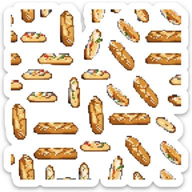 baguette bread loaf sticker