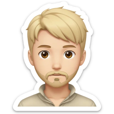 Anime boy facial hair sticker