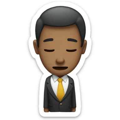 Make me a male emoji who is bowing. I hope it's the image of you doing the Grangjeol, which is popular on the Internet these days. sticker