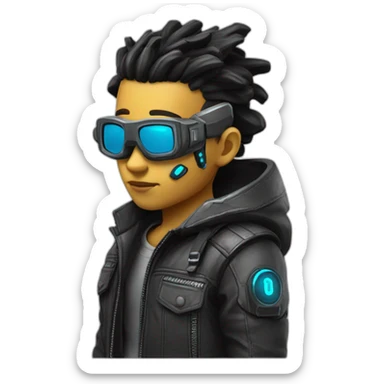 cyberpunk Jaqueta de Couro Sintético sticker