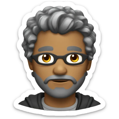 Un chauve qui se lave les cheveux  sticker