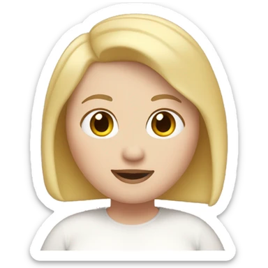 fat white woman with blonde bob and mickey ears sticker
