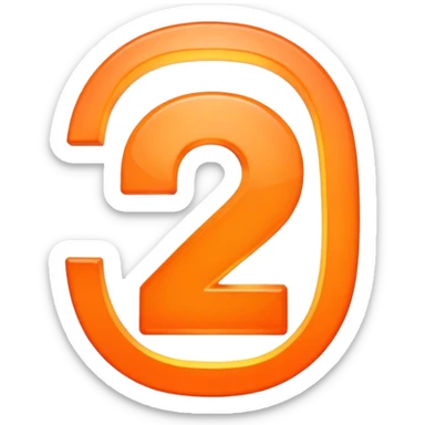 The number 2 with "min" indicator, like on a clock or timer display sticker