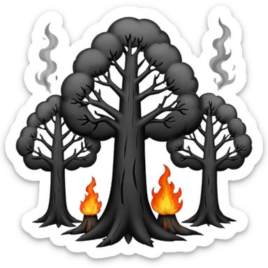 Burnt Trees sticker
