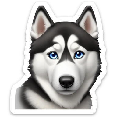 Siberian Husky with blue eyes sticker
