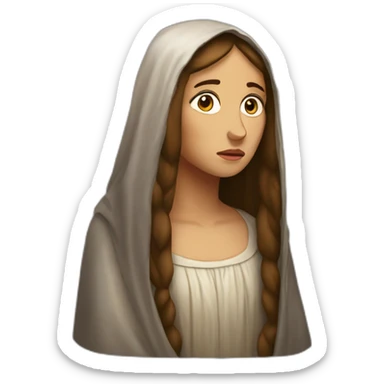 sad mary magdalene sticker