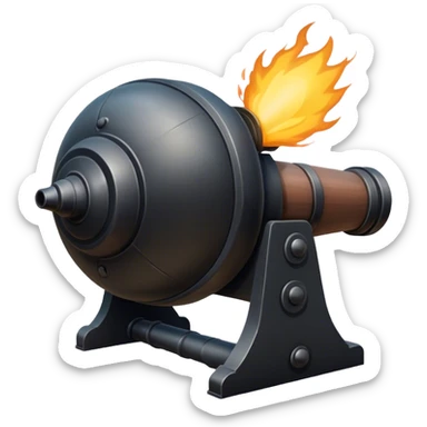Cannon ball sticker