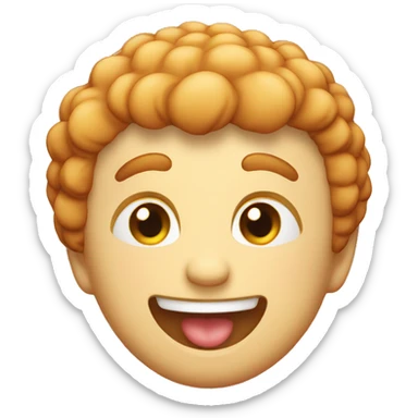 cutlet with the emotion of happiness sticker