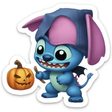 stitch deguisemen halloween sticker