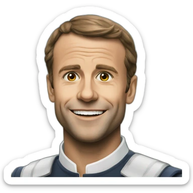 Macron heureux sticker