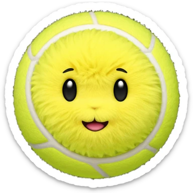 Tennis ball sticker