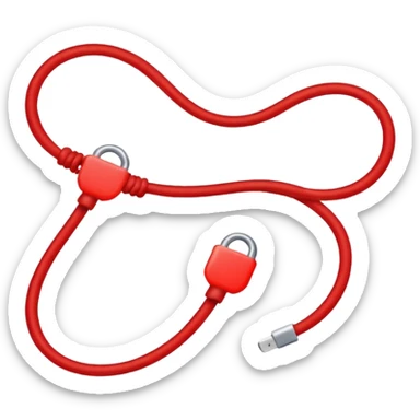 straight red string  sticker