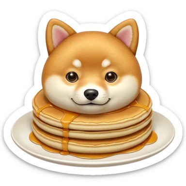 Shiba Jasper pancakes  sticker