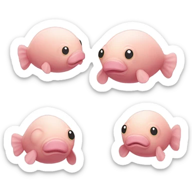 A Blobfish wearing shorts and a sweater vest sticker