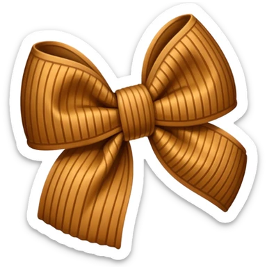 Corduroy bow ribbed texture sticker