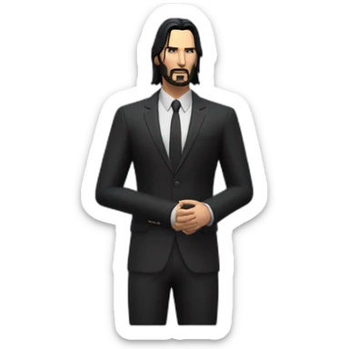 sims4-John-Wick-wearing-black-suit-perfectly-centered sticker