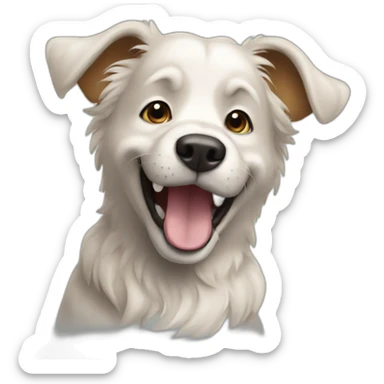 Dog happy sticker