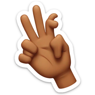 Peace sign in front of tongue emoji  sticker