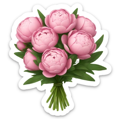 Piony bouquet  sticker