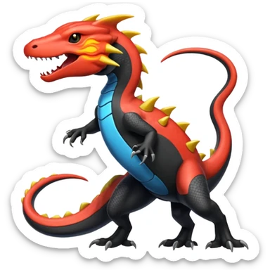 Salandit-Heliolisk-Helioptile-fusion  sticker