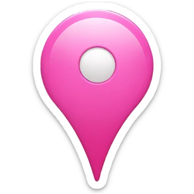 Pink location pin sticker