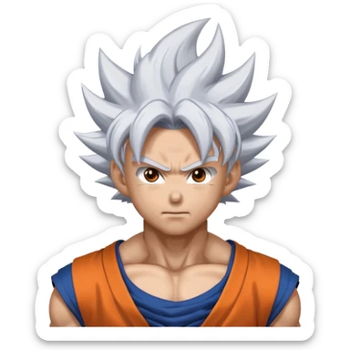 Goku transformado en ultra instinto sticker
