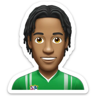 ronaldinho realistic football player sticker
