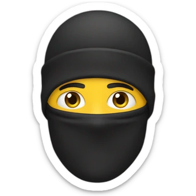 man with a balaclava sticker