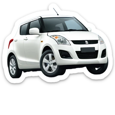 Polar bear driving a Suzuki swift  sticker