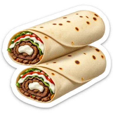 Steak and mozzarella cheese burrito  sticker