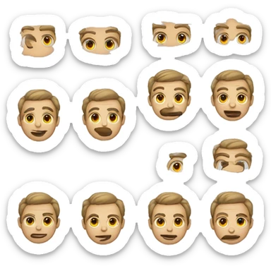 Locutor con anteojos pelo corto nogro y micrófono  sticker