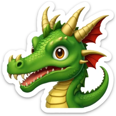 ein Drache mit einem Zauberstab in der Hand  und einem Hud  auf dem kopf und ein schnurbard auf dem gesicht sticker