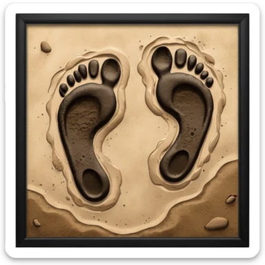 a detective film - footprints sticker