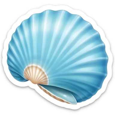Light blue seashell sticker