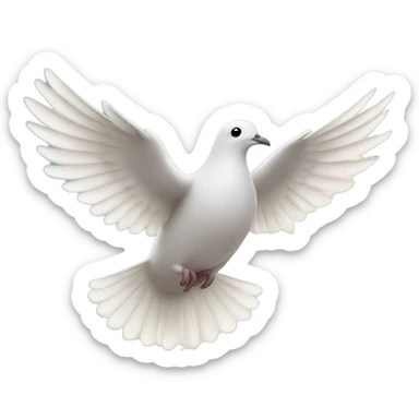 Dove flying in the sky sticker